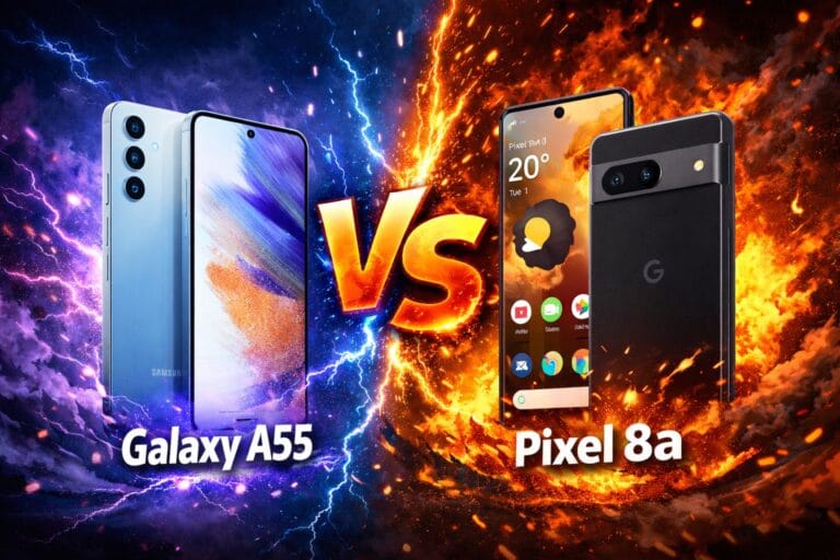 galaxy a55 vs. google pixel 8a