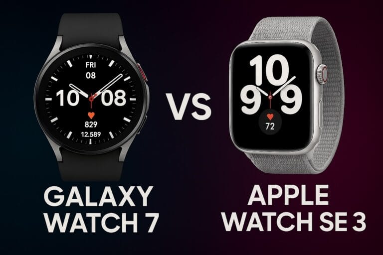 galaxy watch 7 vs. apple watch se 3