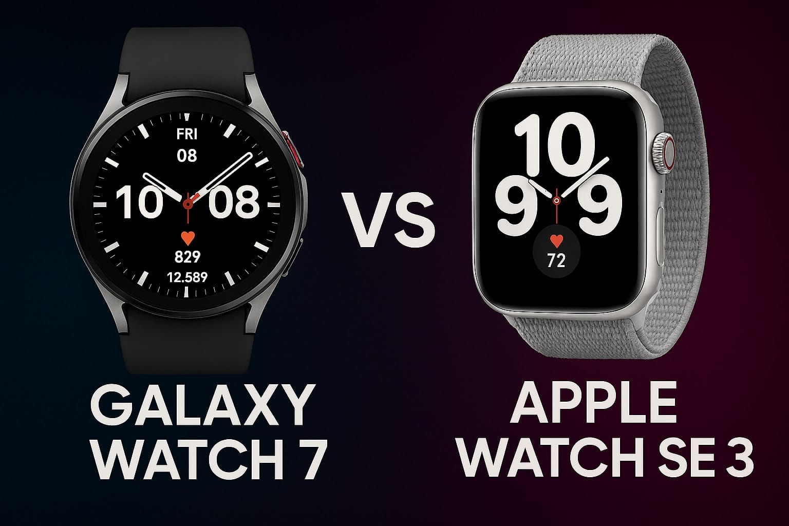 galaxy watch 7 vs. apple watch se 3
