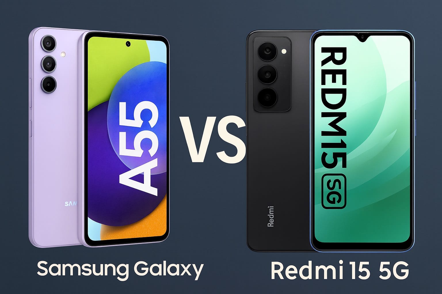 samsung a55 vs redmi 15