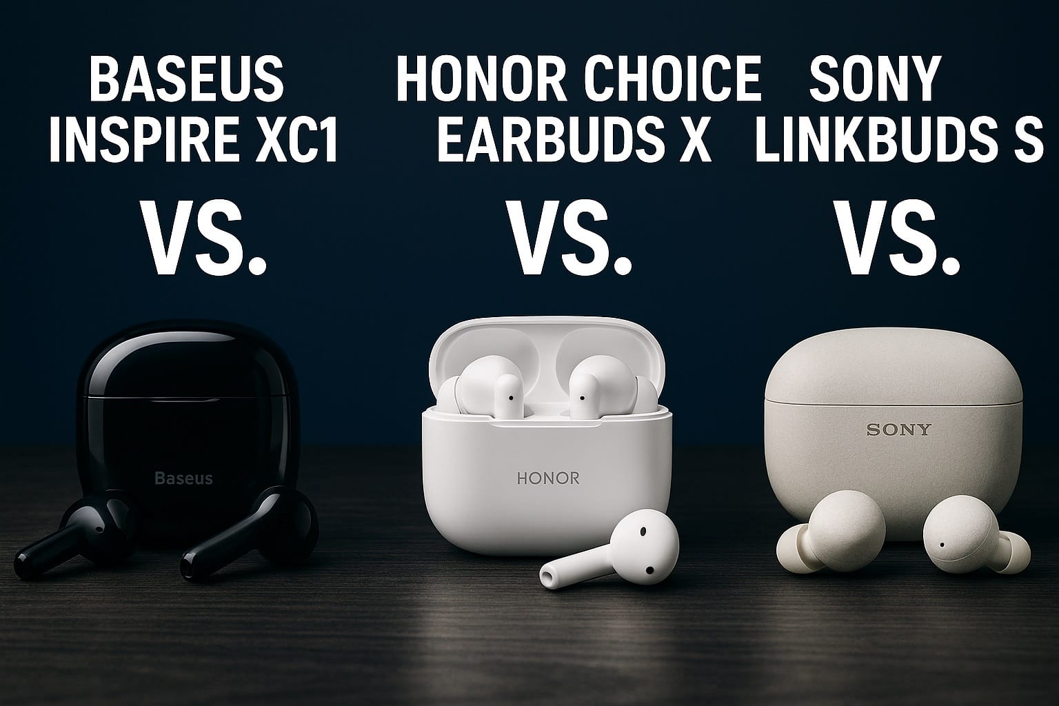baseus inspire xc1 vs. honor choice earbuds x vs. sony linkbuds s