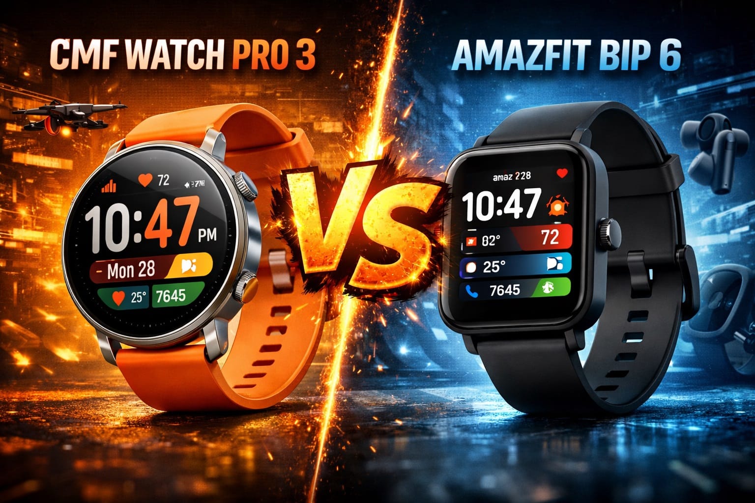 The Luxury Outdoor Duel: CMF Watch 3 Pro vs. Amazfit Bip 6