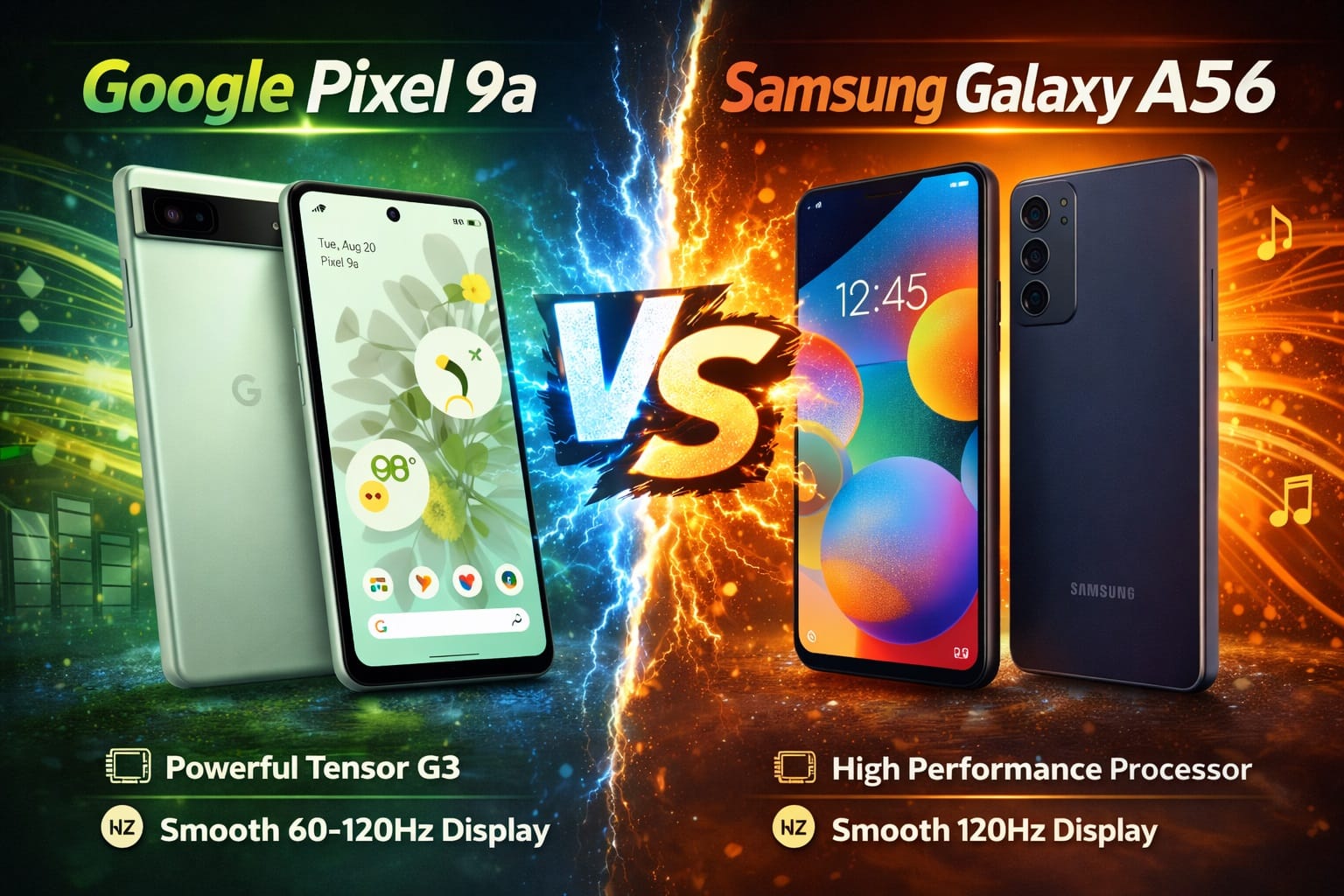 Pixel 9a vs Galaxy A56: Battle of the Midrange Titans