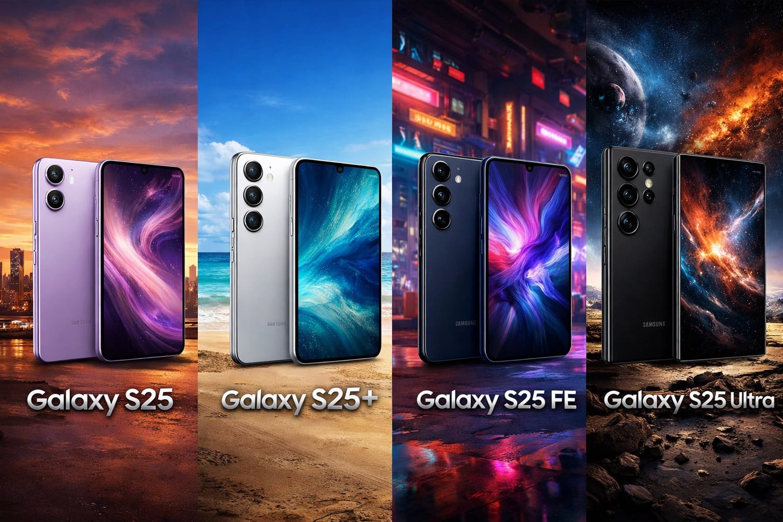 samsung s25 vs s25+ vs fe vs ultra