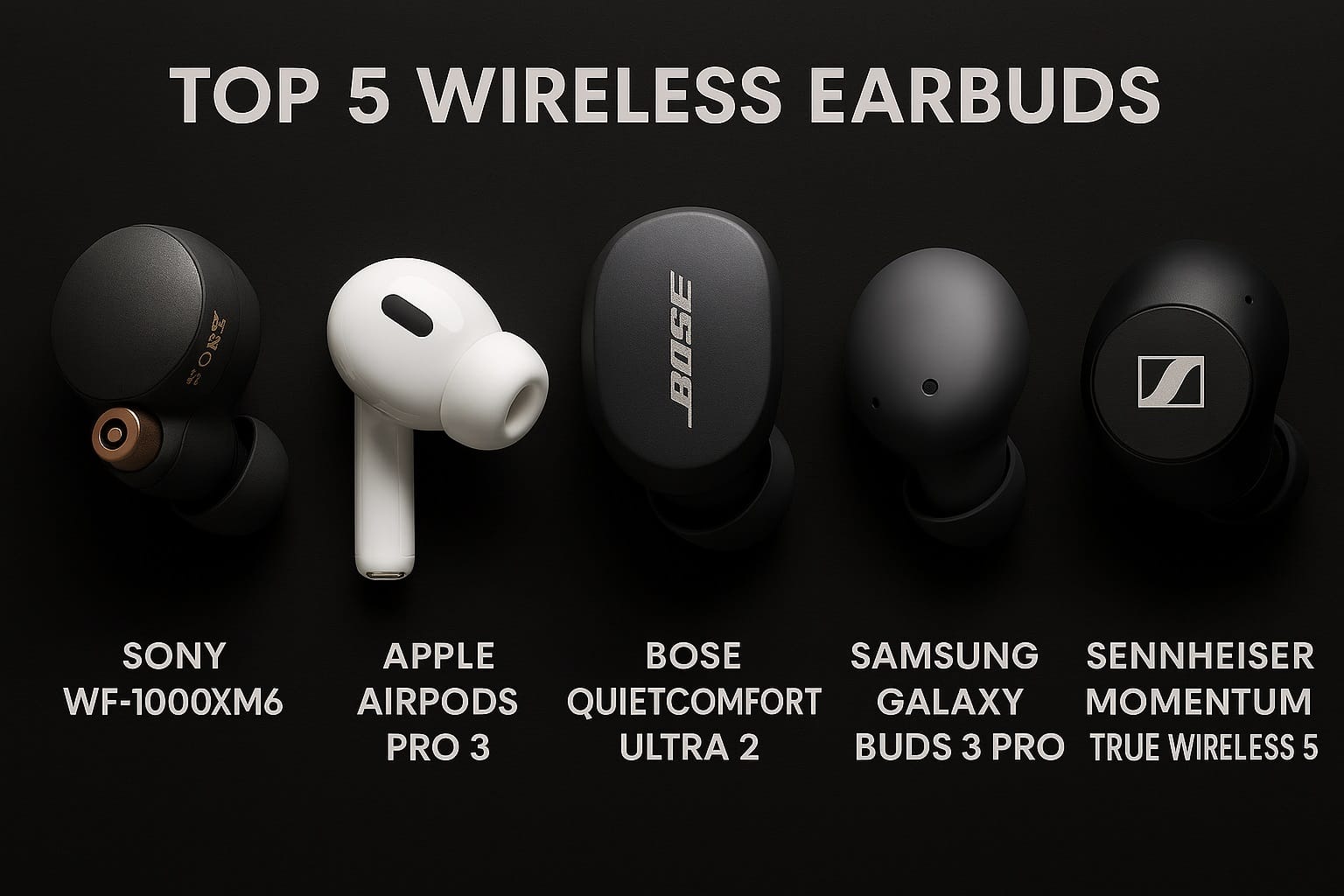 top 5 wireless earbuds