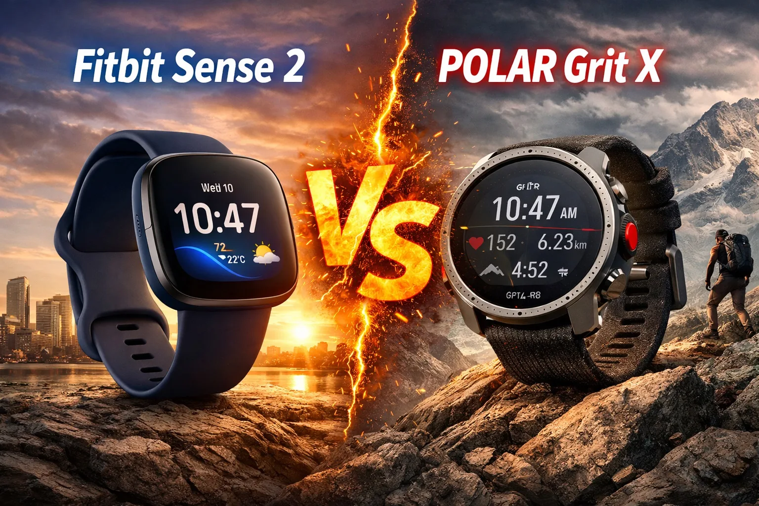 Fitbit Sense 2 vs. Polar Grit X: Fitness Smartwatch Face-Off