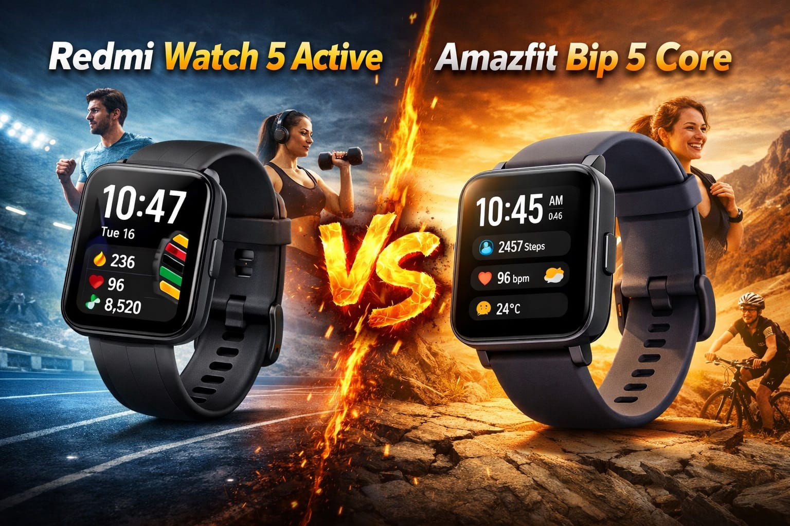 Best Budget Fitness Watch: Redmi Watch 5 Active vs Amazfit Bip 5 Core