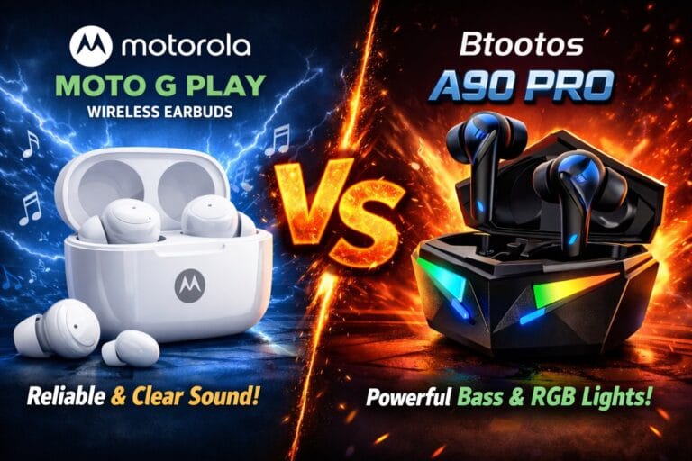 motorola moto g play wireless earbuds vs btootos a90 pro