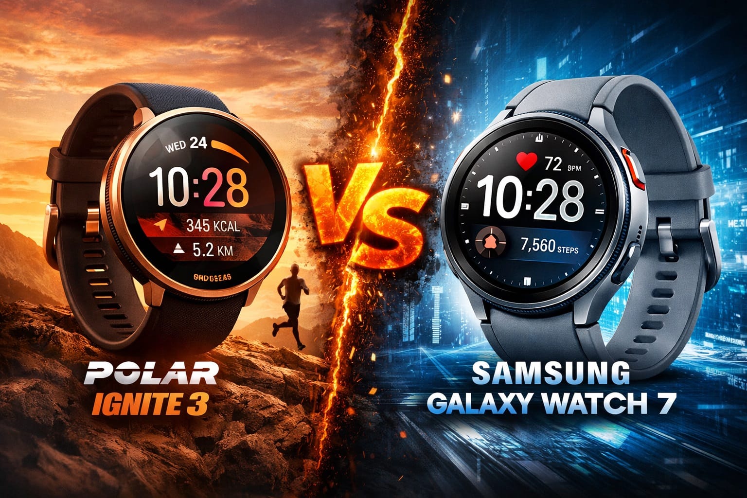 polar ignite 3 vs. samsung galaxy watch 7